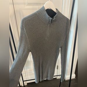 Gray Zip Up Sweater Jacket